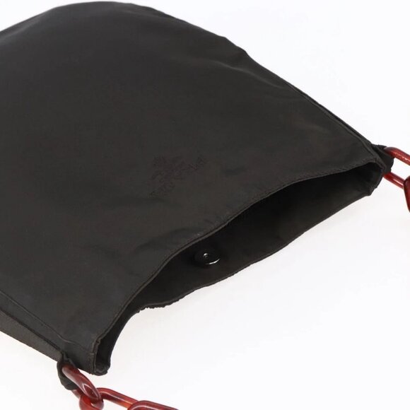 PRADA Chain Shoulder Bag Nylon Brown Auth - Picture 9 of 16